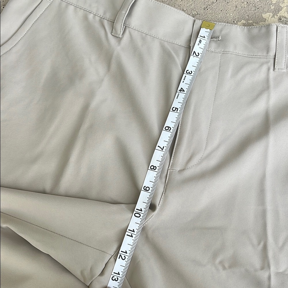 Izod Golf Men's Light Tan Flat Front Shorts - Picture 12 of 15